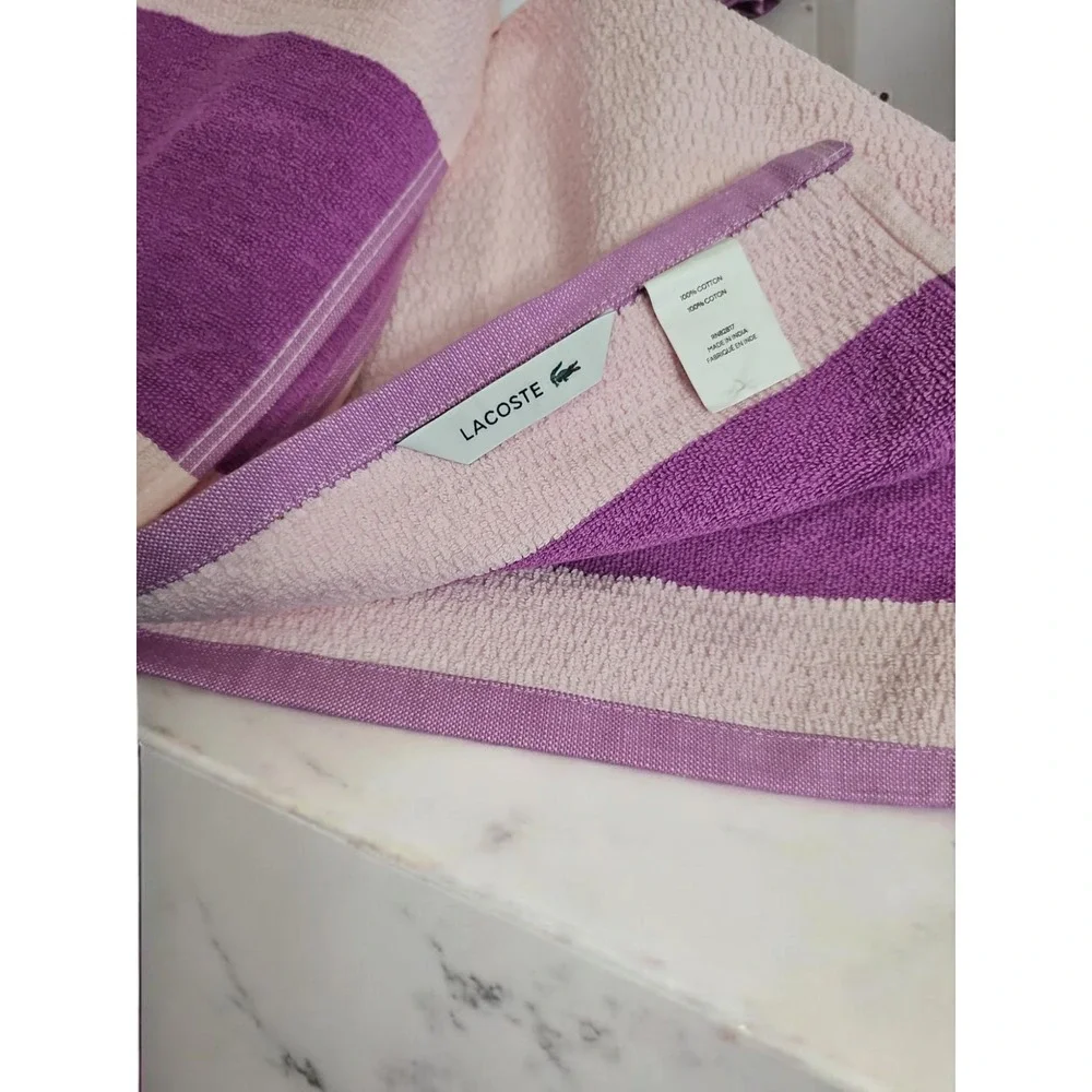 Lacoste LAVANDER Bath Towel 100% Cotton 30